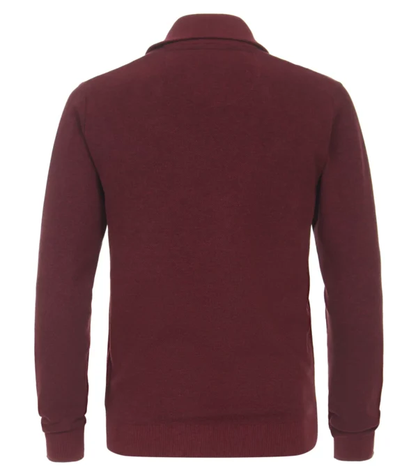 Casa Moda strik med halv lynlås Merlot rød - Billede 3