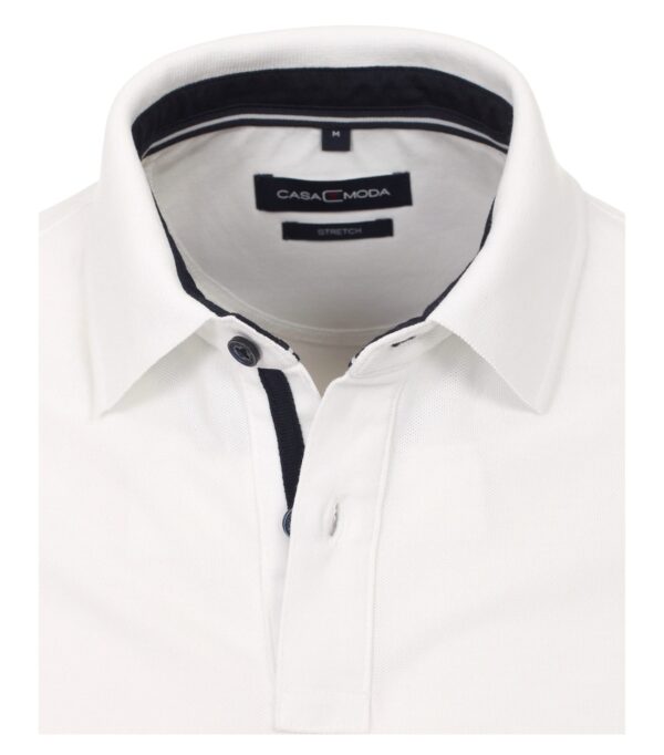 Casa Moda polo med stretch Hvid – Bild 4