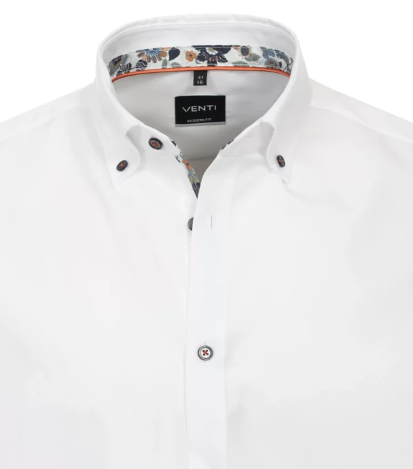 Casa Moda modern fit lang ærmet skjorte Hvid - Billede 4