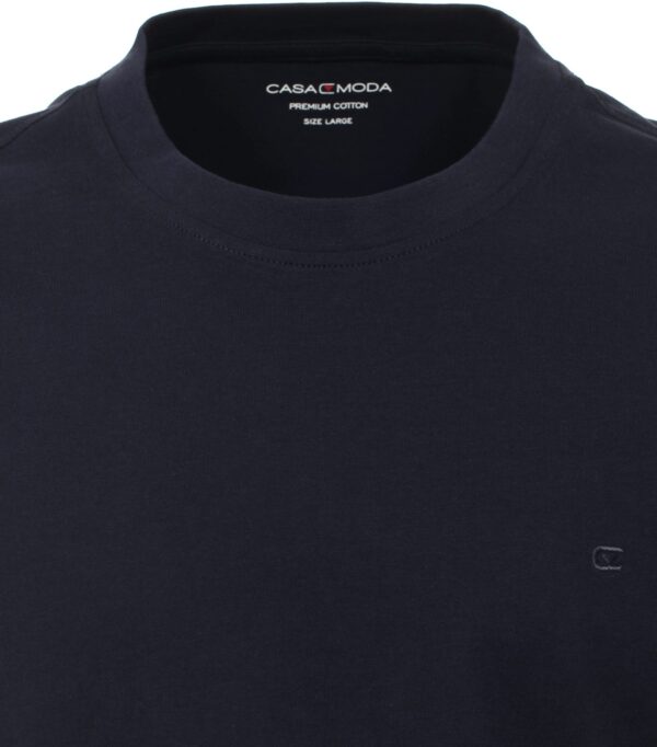 Casa Moda ensfarvet t-shirt marien blå - Billede 4