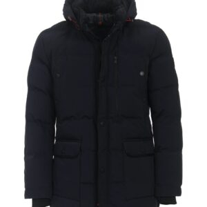 Casa Moda parka med aftagelig hætte marine blå