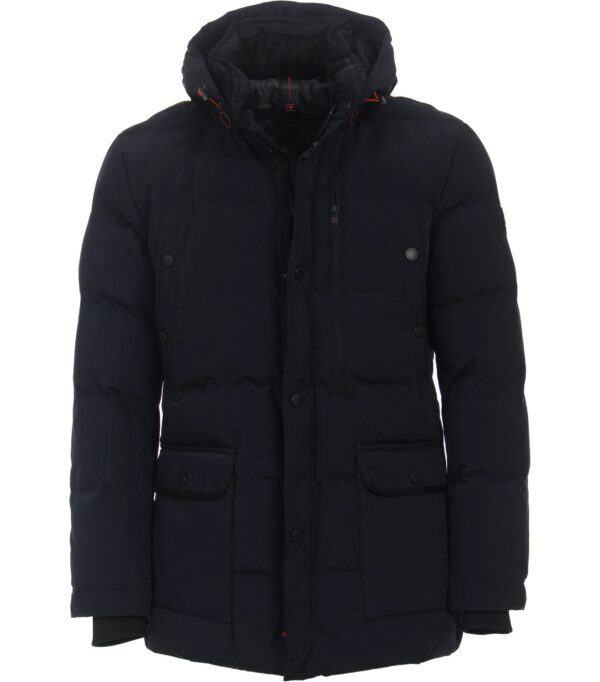Casa Moda parka med aftagelig hætte marine blå