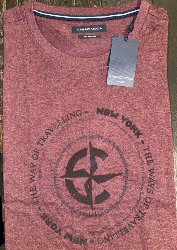 Casa Moda t-shirt med tryk mars rød