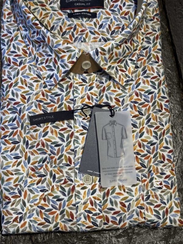 Casa Moda Casual fit kort ærmet skjorte korte ærmer med sommer mønster - Billede 3