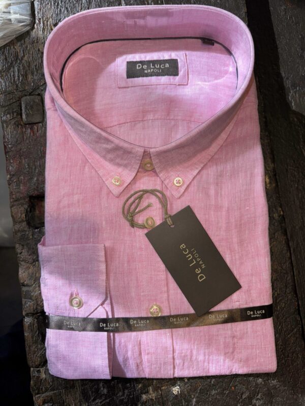 De Luca comfort fit lang ærmet skjorte pink