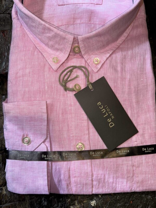 De Luca comfort fit lang ærmet skjorte pink - Billede 3