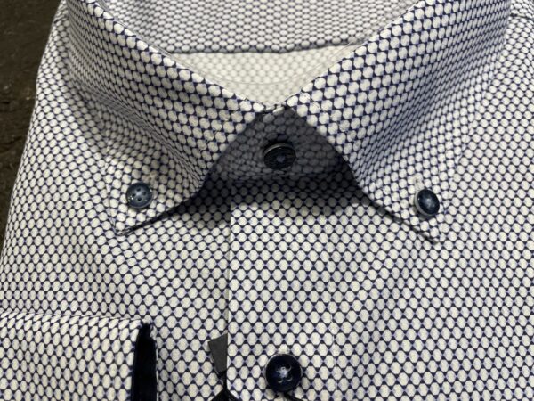 Casa Moda printet skjorte med button down comfort fit blå/hvid – Bild 3