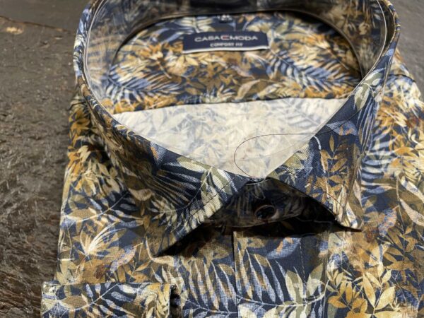 Casa Moda printet skjorte comfort fit brun/blå – Bild 3