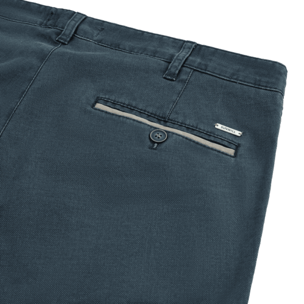 Sunwill chino modern fit vasket marine blå – Bild 4