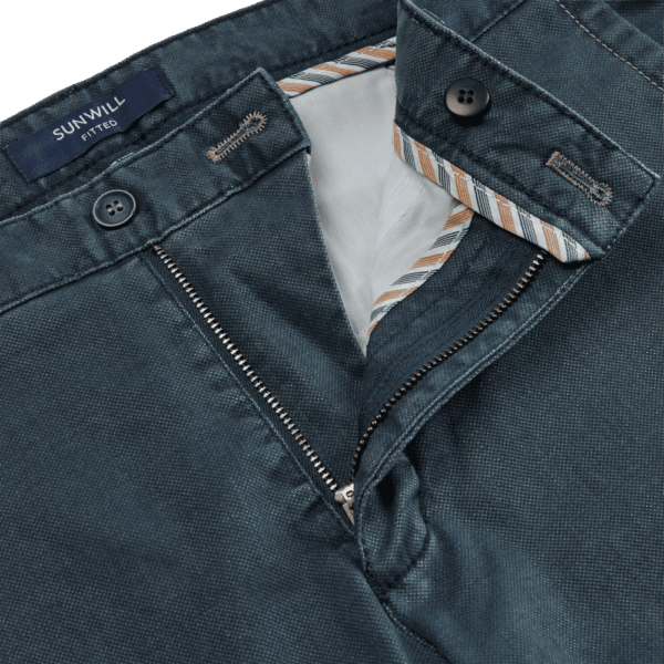 Sunwill chino modern fit vasket marine blå – Bild 5