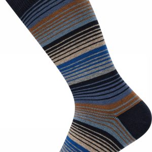 Claudio multi stribet kahki/marien blå/beige/lys blå 40-47