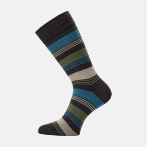 Claudio multi strib 40-47 brun/grøn/beige