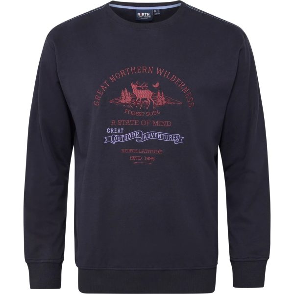North Latitude blød bomuldssweatshirt