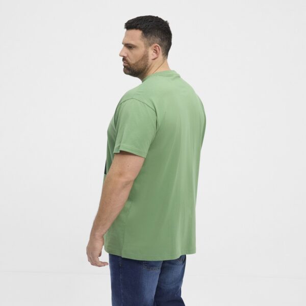 North latitude printet t-shirt rund-hals mellem grøn - Billede 3