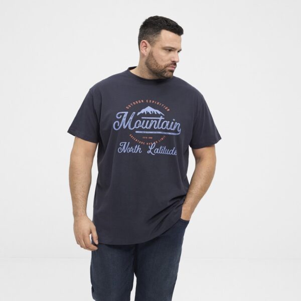 North latitude printet t-shirt rund-hals night sky - Billede 2