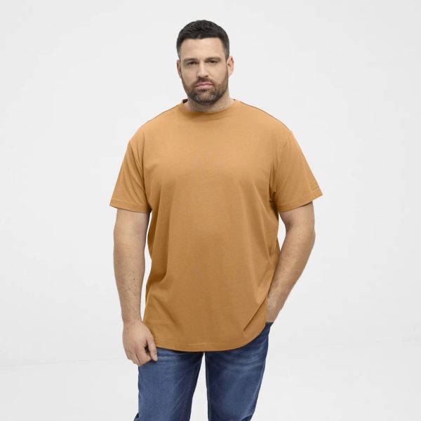 North Latitude printet t-shirt o-hals camel - Billede 2