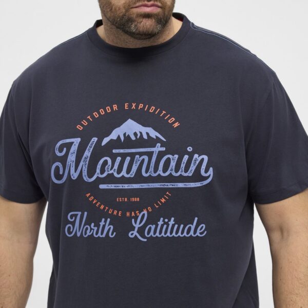 North latitude printet t-shirt rund-hals night sky - Billede 5
