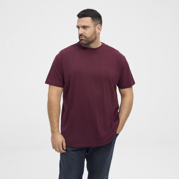 North latitude ryg printet t-shirt rund-hals bordeaux - Billede 3