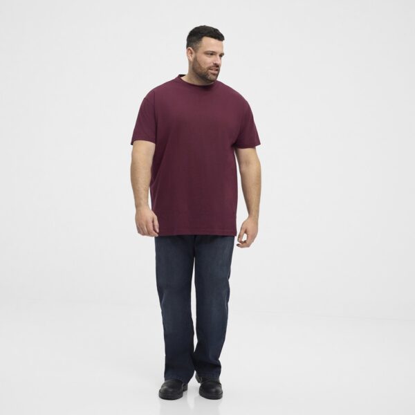North latitude ryg printet t-shirt rund-hals bordeaux - Billede 5