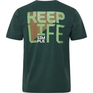 North latitude ryg printet t-shirt rund-hals flaske grøn