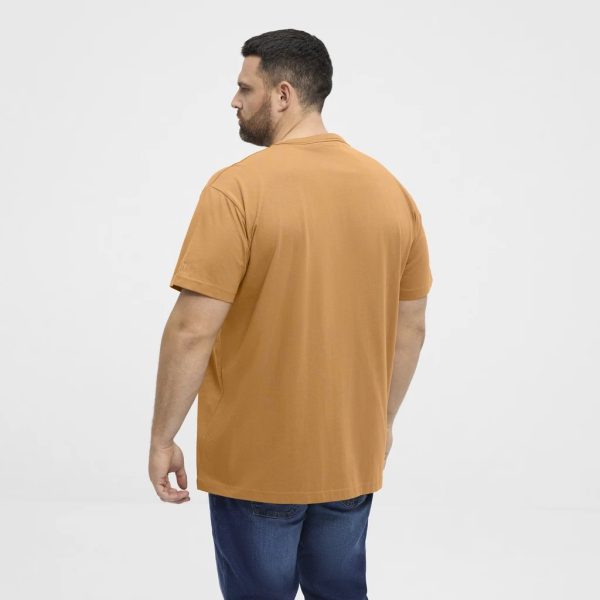 North Latitude printet t-shirt o-hals camel - Billede 3