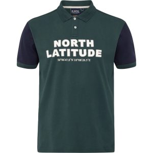 North Latitude Poloshirt med applikation og kontrastfarve