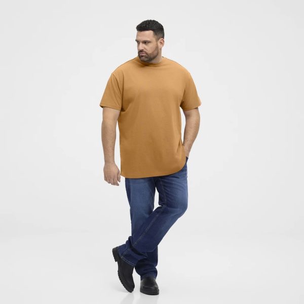 North Latitude printet t-shirt o-hals camel - Billede 4
