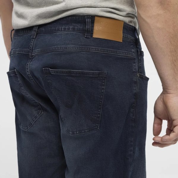 North Latitude klassiske jeans med en god pasform og let stretch MICK blå vask - Billede 4
