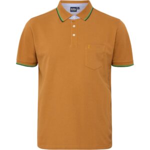 North latitude pique polo kontrast stribe flippen camel