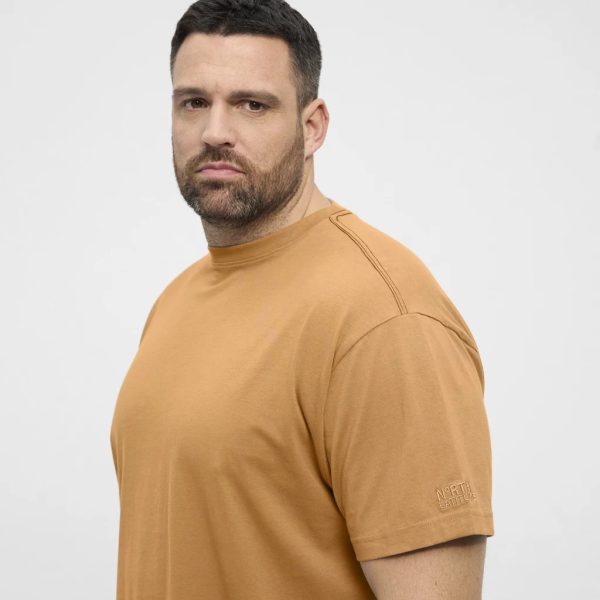 North Latitude printet t-shirt o-hals camel - Billede 5