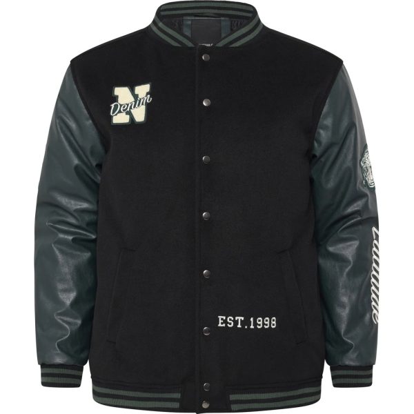 North Latitude klassisk universitetsjakke med uld look