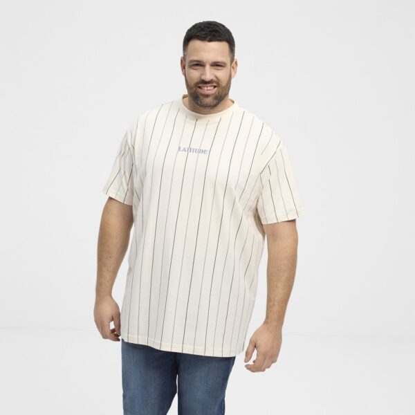 North latitude denim stribet t-shirt off hvid - Billede 2