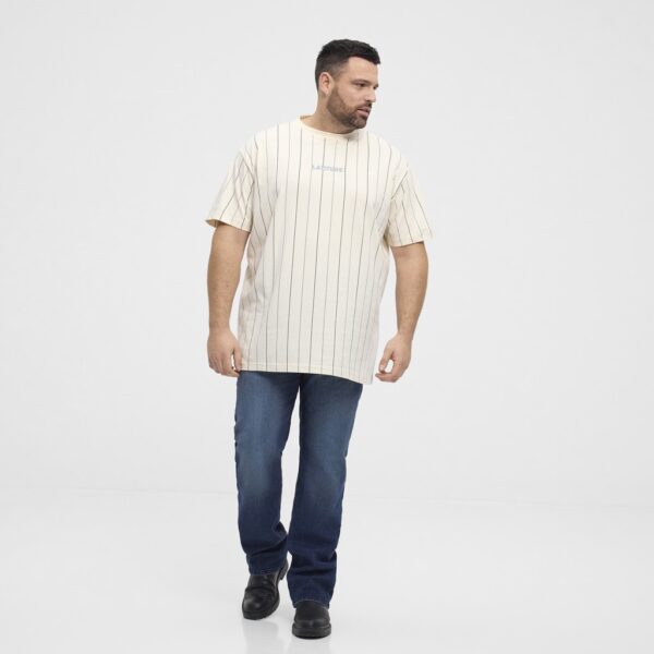 North latitude denim stribet t-shirt off hvid - Billede 4