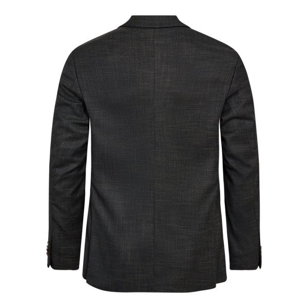 Sunwill Klassisk blazer i Modern fit med stretch og diskrete melange-detaljer mørk grøn - Billede 2