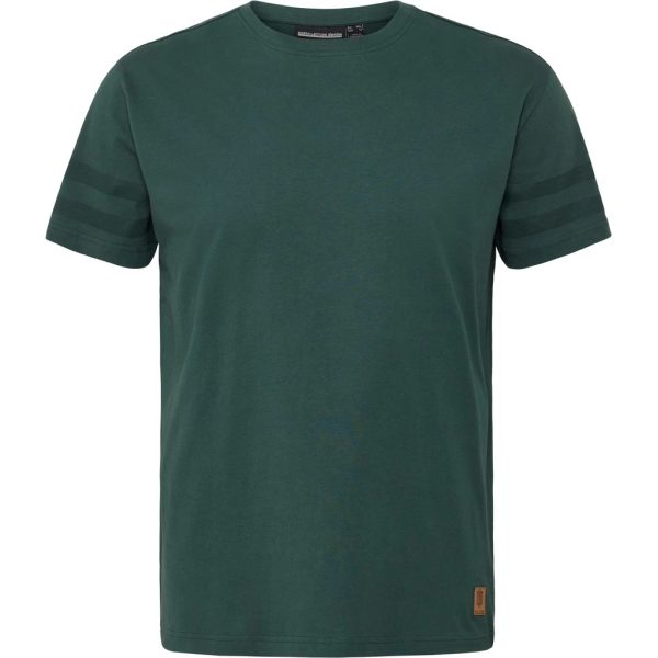 North Latitude T-shirt med trykt ryg og diskrete ærmestriber