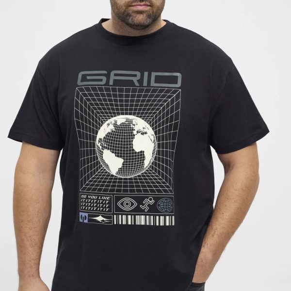 North Latitude  T-shirt med grafisk print og afslappet pasform sort - Billede 5