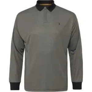 North Latitude Teknisk poloshirt i svedtransporterende polyester lange ærmer med cool effekt-funktion sort