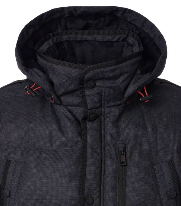 Casa Moda parka med aftagelig hætte og lækkert foer i lommerne antracit - Billede 3