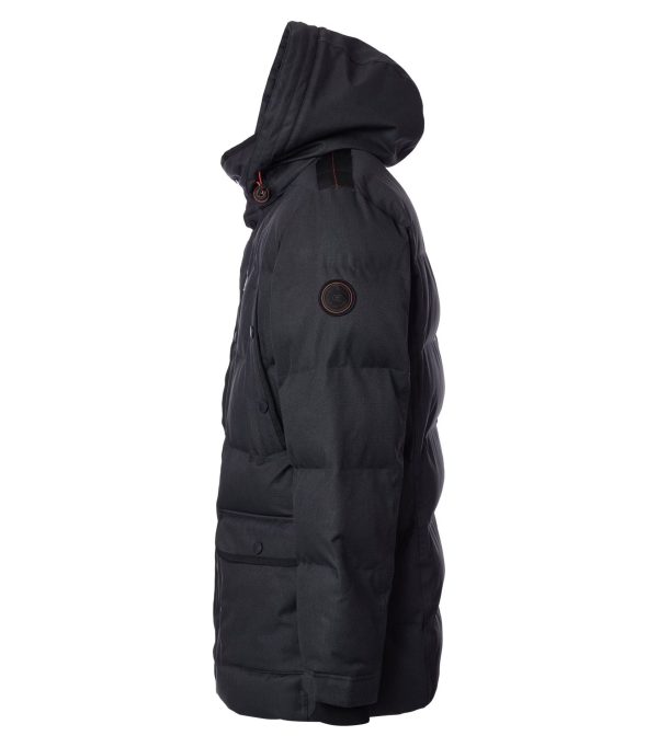 Casa Moda parka med aftagelig hætte og lækkert foer i lommerne antracit