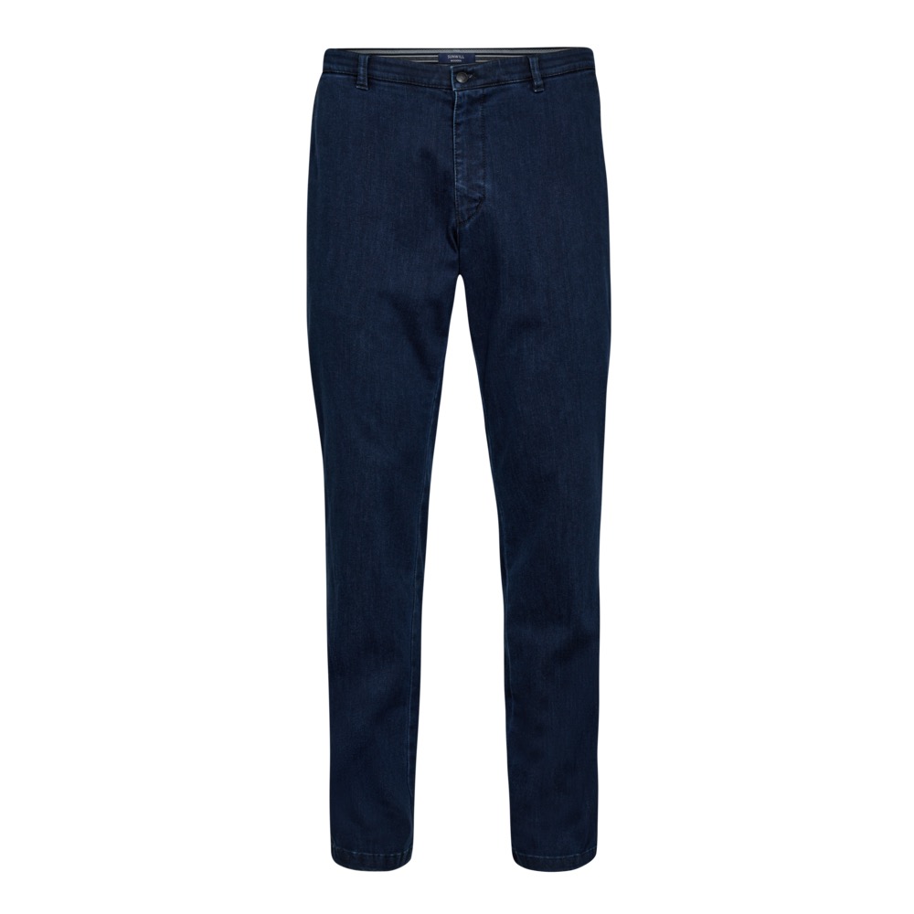 Sunwill chino modern fit med kontrast ved lommen og lavet som en pæn cowboy buks blå