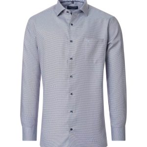 Casa Moda skjorte comfort fit mønstret city skjorte lys blå