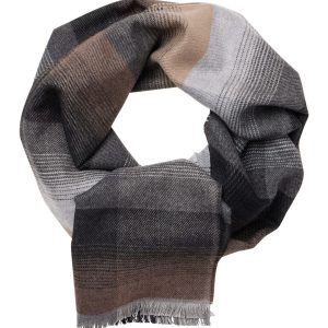 Casa Moda halstørklæde i  polyester, polyamid, polyacryl og uld brun ternet