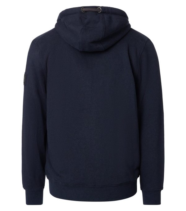 Casa Moda sweat cardigan med hætte og vildt mange detaljer marine blå - Billede 2
