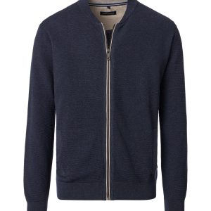 Casa Moda cardigan i flad strikket bomuld aqua blå