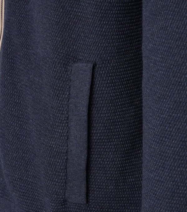 Casa Moda cardigan i flad strikket bomuld aqua blå