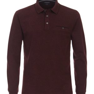 Casa Moda lang ærmet polo easy care kvalitet zinfandel