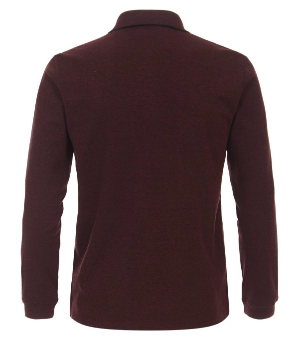 Casa Moda lang ærmet polo easy care kvalitet zinfandel - Billede 2