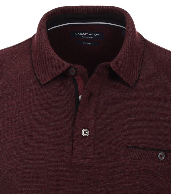 Casa Moda lang ærmet polo easy care kvalitet zinfandel - Billede 3