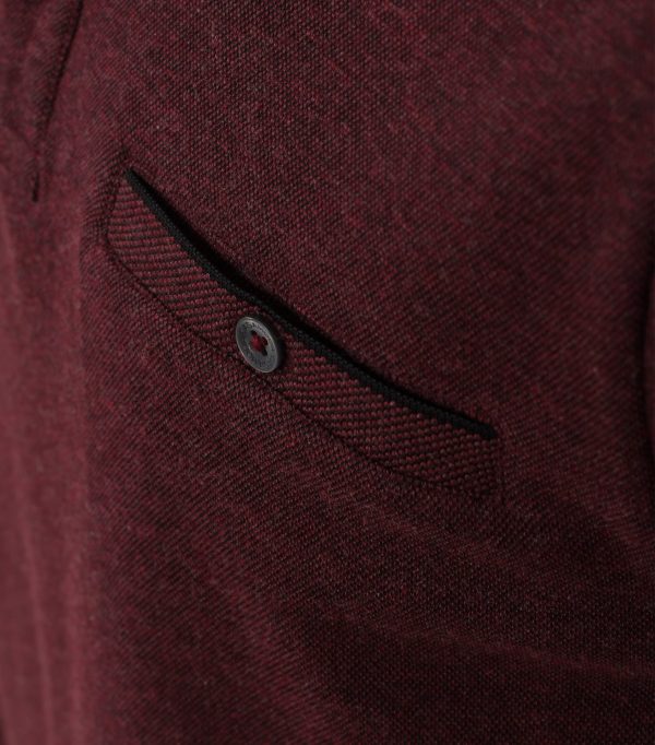 Casa Moda lang ærmet polo easy care kvalitet zinfandel