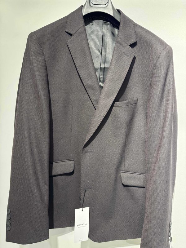 Sunwill Klassisk blazer i Modern fit med stretch og diskrete melange detaljer bordeaux